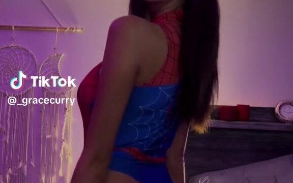 Gracxxe Onlyfans leaked sexy spiderman cosplay video!!!